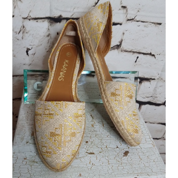 Kaanas Shoes - Kaanas Manila d'Orsay Flat slip on shoes sz 9